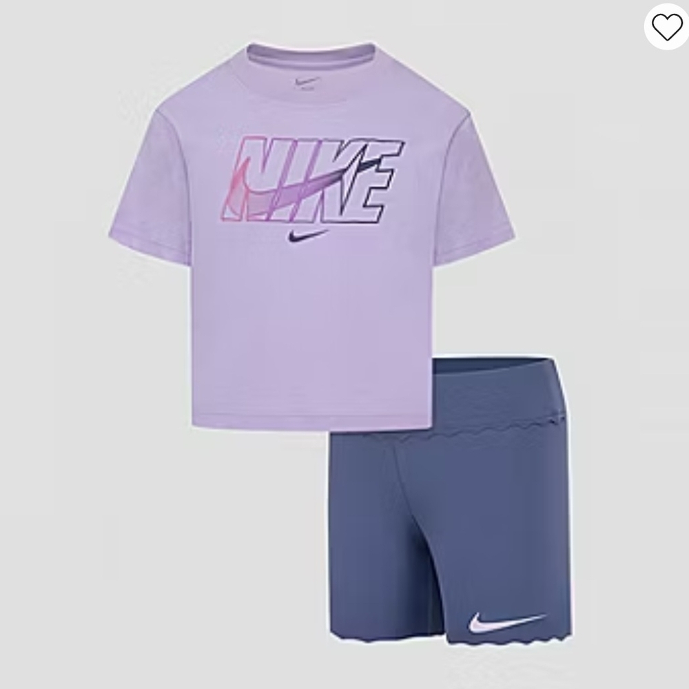 Nike Lavender and Navy Kids' Set